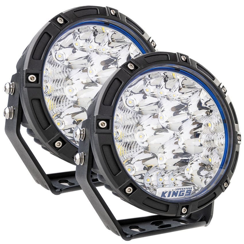 Kings Lethal 7” Premium LED Driving Lights | Fitted with OSRAM LEDs | 11,890 Lumens | 1 Lux @ 845m | Spot Lights